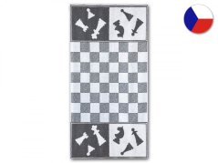 Froté osuška 70x140 ZOE Šachovnice černobílá 450g