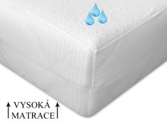 Voděodolné prostěradlo froté s PU bílé 140x200