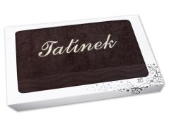 Dárkové balení ručníku TATÍNEK hnědý