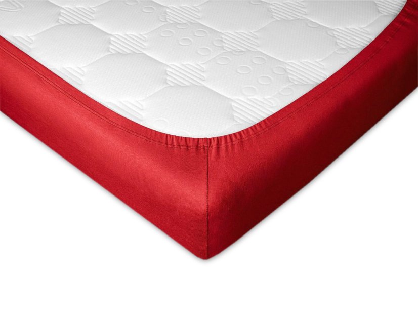 Jersey prostěradlo 90x200 EXCLUSIVE vínové 