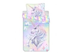 Bavlněné povlečení Unicorn Pastel Rainbow 70x90, 140x200