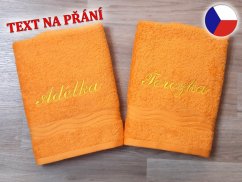 Dárkové balení ručníku SE JMÉNEM NA PŘÁNÍ oranžový