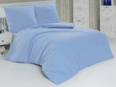 Jednobarevné povlečení bavlněné na zip 2x 70x90, 220x200 EXCLUSIVE světle modré
