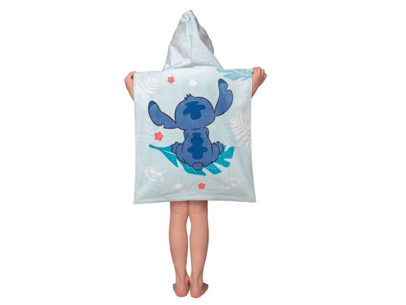 Dětské froté pončo/osuška Lilo a Stitch blue