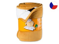 Prošívaná deka Ovečka 590g okrová/bílá 150x200
