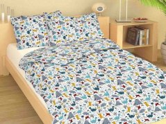 Dětské povlečení do postýlky bavlněné 45x60, 90x130 Dinosauří sopka