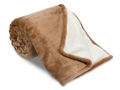 Luxusní deka OVEČKA 150x200 Hladká čokoládová