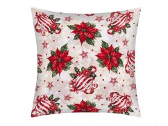 Vánoční povlak na polštář 40x40 Červené ozdoby