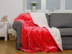 Luxusní deka OVEČKA 150x200 Hladká červená