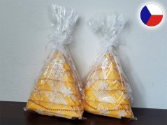 Dárkové utěrky Vánoční stromeček žlutá/bílá 