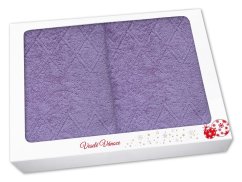 Vánoční dárková sada ručníku a osušky ELLEN PEONIA fialová