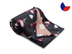 Dětská deka pro miminko 75x100 SLEEP WELL 300g Plameňák růžový