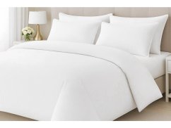Hotelové povlečení Atlas grádl proužek 4 mm Bílý 70x90, 140x200