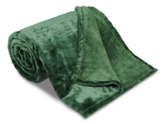Luxusní mikroplyšová deka ME UNI SLEEP 150x200 Lesní zelená 300g