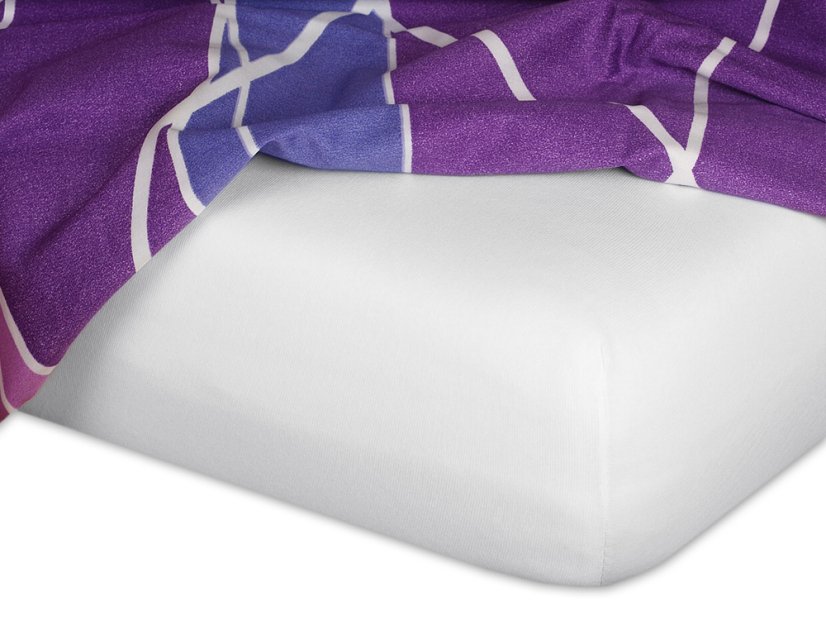 Jersey prostěradlo do postýlky 60x120 EXCLUSIVE bílé