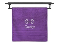 Ručník se jménem NA PŘÁNÍ fialový 50x100 Činka