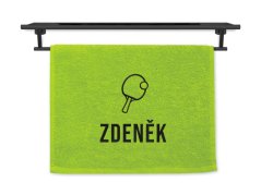 Malý ručník se jménem NA PŘÁNÍ pistáciový 30x50 Stolní tenis