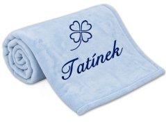 Deka pro tatínka se čtyřlístkem 150x200 světle modrá