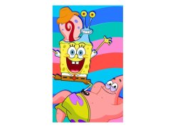 Malý dětský ručník 30x50 Sponge Bob s Patrikem a Garym