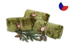 Luxusní deka pro myslivce SLEEP WELL 150x200 khaki 300g Jelen