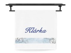 Ručník se jménem NA PŘÁNÍ 50x100 Něžné kvítí bílý