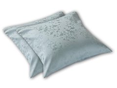 Damaškový dekorační polštářek 40x40 EXCELLENT TENCEL Sakura šedomodrá