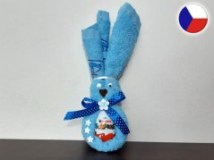 Malý velikonoční zajíček z ručníku KIDS modrý + vajíčko s překvapením
