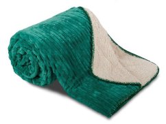 Luxusní deka z mikrovlákna OVEČKA 150x200 Manžestr smaragdová 520g