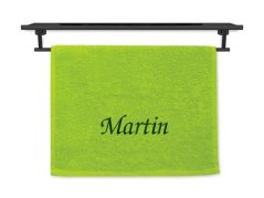 Malý ručník se jménem NA PŘÁNÍ 30x50 Viola pistácie