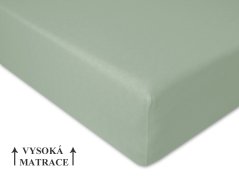 Jersey prostěradlo na vysokou matraci 180x200 EXTRA Mint