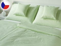 Damaškové povlečení 140x220, 70x90 BOHEMA Kvítek světle zelený