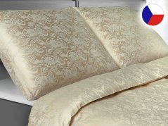 Damaškové povlečení 140x200, 70x90 ORNELLA Harmonie ornamentu smetanová