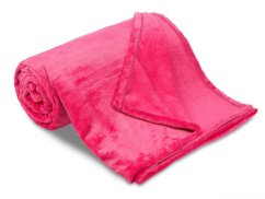 Luxusní mikroplyšová deka ME UNI SLEEP 150x200 Tmavě růžová 300g