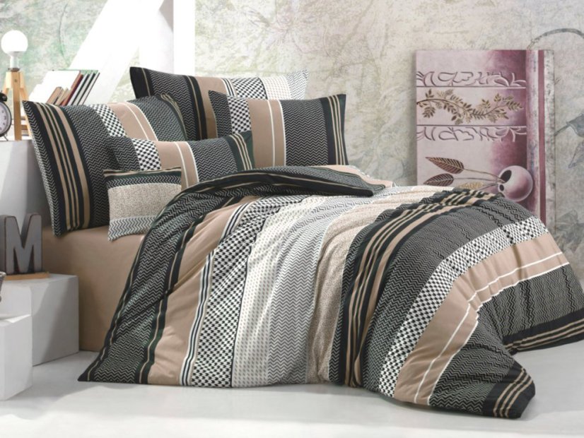Povlečení bavlna EXCLUSIVE Sorento beige 70x90, 140x200