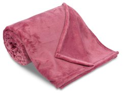Luxusní mikroplyšová deka ME UNI SLEEP 150x200 Starorůžová 300g