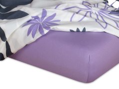 Jersey prostěradlo 90x220 EXCLUSIVE fialové