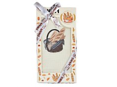 Dárkové balení vaflové utěrky SWAN 1ks Košík pečiva