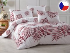 Prodloužené povlečení bavlna EXCLUSIVE Palmera vínová 70x90, 140x220