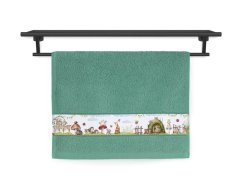 Dětský ručník RUJANA 30x50 Kouzelná louka olivový 400g