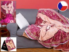 Luxusní deka micro 150x200 SLEEP WELL 300g Alfons Mucha AMETYST