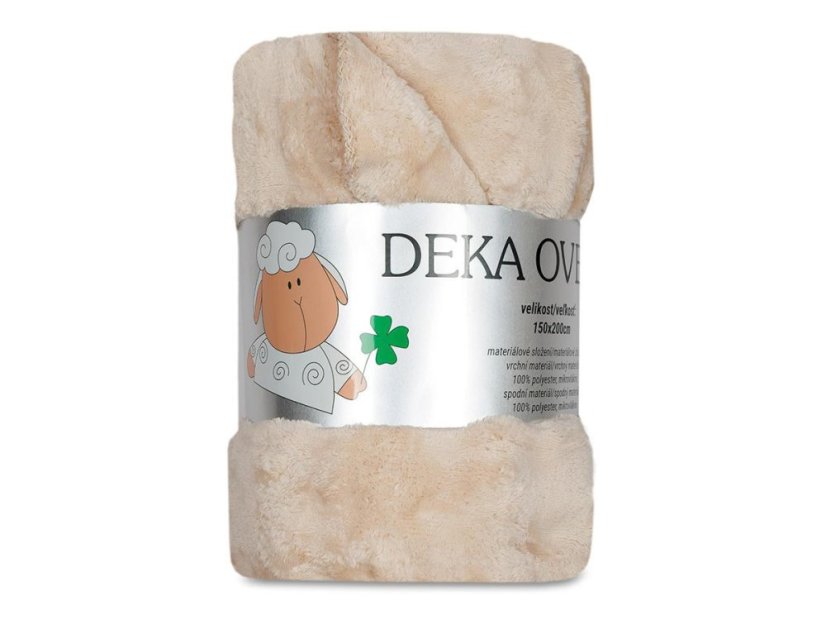 Luxusní deka mikroplyš 150x200 Stella obláčky béžové