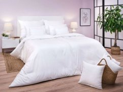 Hotelové povlečení Atlas grádl bílý proužek 2 mm 2x 70x90, 200x200