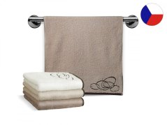 Froté ručník 50x100 NORA 450g Elipsy oříškové