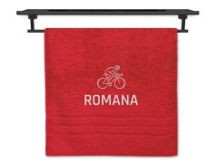 Ručník se jménem NA PŘÁNÍ červený 50x100 Kolo silniční