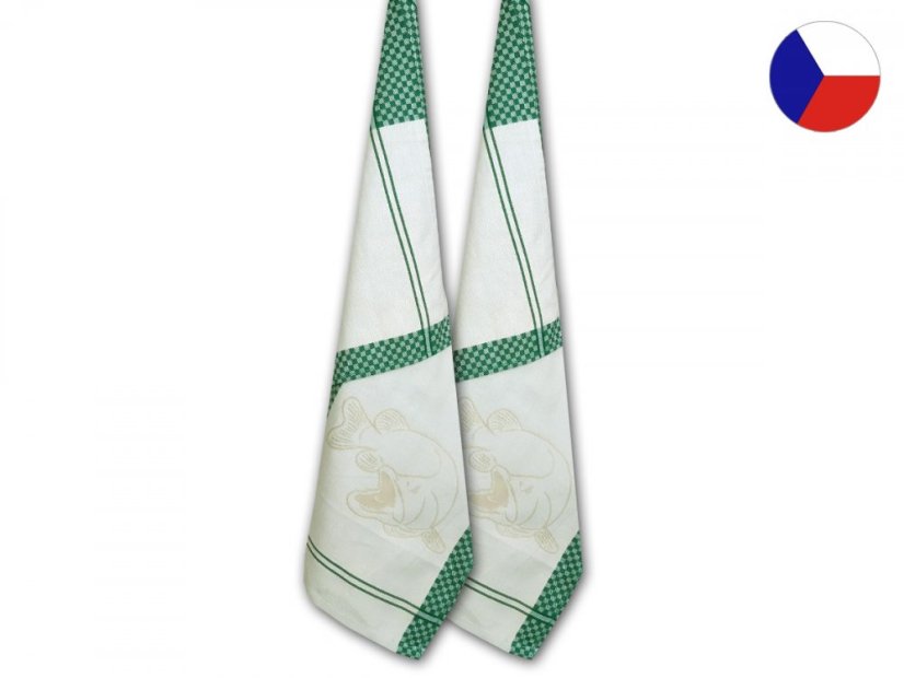 Kuchyňské utěrky pro rybáře EXTRA Štika 2ks