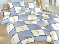 Bavlněné povlečení 140x200, 70x90 KOMFORT Tulipán světle modrý