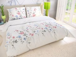 Povlečení bavlna EXCLUSIVE Louka růžová 2x 70x90, 240x200