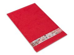 Dětský ručník RUJANA 30x50 Dobrodružství na stavbě červená 400g