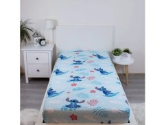 Dětské bavlněné prostěradlo s potiskem 90x200 Lilo a Stitch Blue