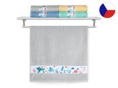 Dětský ručník NORA TISK 50x100 450g Mořský svět světle šedý